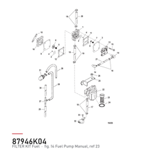 Mercury Fuel Filter Kit 35-87946K04 – Drivstoffilter Sett – hvor delen sitter, tegning fra Mercurys delekatalog