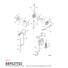 Quicksilver Filter 889527T02 – Mercury – tegning fra Mercurys delekatalog
