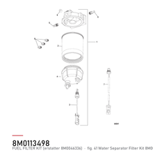 Quicksilver Drivstoffiltersett 8M0113498 – Mercury – tegning av hele figuren fra produsentens delekatalog