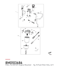 Quicksilver Drivstoffiltersett 8M0103686 – Mercury – tegning av hele figuren fra produsentens delekatalog