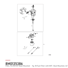 Quicksilver Drivstoffiltersett 8M0135386 – Mercury – tegning av hele figuren fra produsentens delekatalog