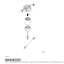 Quicksilver Drivstoffiltersett 8M0182201 – Mercury – tegning av hele figuren fra produsentens delekatalog