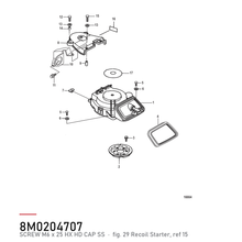 Quicksilver Skrue 8M0204707 – Mercury – tegning fra Mercurys delekatalog