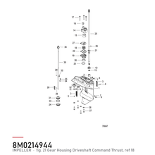 Quicksilver Impeller / vannpumpesett 8M0214944 – Mercury – tegning av hele figuren fra produsentens delekatalog
