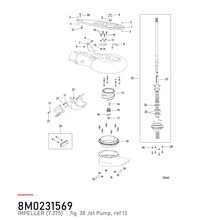Quicksilver Impeller 8M0231569 – Mercury – tegning av hele figuren fra produsentens delekatalog