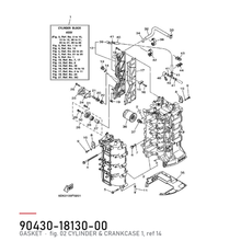 Yamaha Pakning 90430-18130 – tegning fra Yamahas delekatalog
