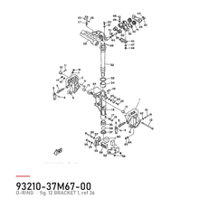 Yamaha Impeller O-Ring 9321037M6700 – tegning fra Yamahas delekatalog