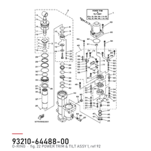 Yamaha O-ring trimmotor 93210-64488-00 – tegning fra Yamahas delekatalog