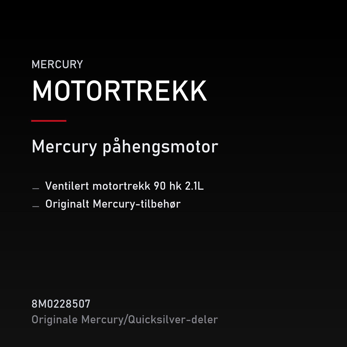 ventilert motortrekk 90 hk 2.1L
